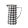 3R Studios 64 oz. Black Gingham Pitcher