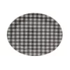3R Studios Black and White Gingham Stoneware Platter