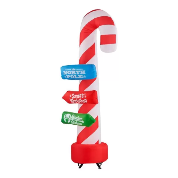 Airblown 8 ft. Inflatable Candy Cane with Stacking Signs