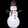 Airblown 5 ft. W x 8 ft. H Inflatable Snowman with Christmas Scarf and Hat