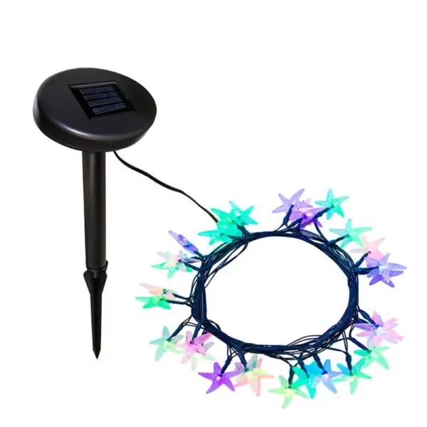ALEKO 30-Light LED Multi-Color Solar Powered Starfish String Lights