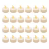 LUMABASE Battery Operated Amber LED Tea Lights - Value Pack (24-Count)