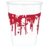 Amscan 4.5 in. x 3.75 in. Halloween Blood Splattered Cups (25-Count, 2-Pack)