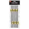 Amscan 11 in. Metallic Halloween Skull Reusable Plastic Straws (3-Pack)