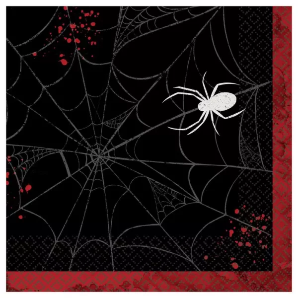 Amscan Dark Manor Black Halloween Lunch Napkins (5-Pack)