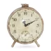 Zentique Vintage Antique Beige Distressed Table Clock