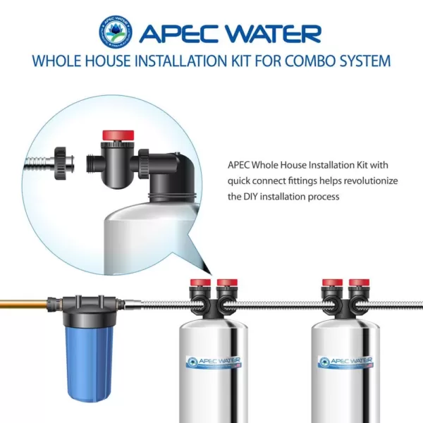 APEC Water Systems APEC Whole House System Dual Tank Installation Kit for Water Filter and Water Softener Combo System