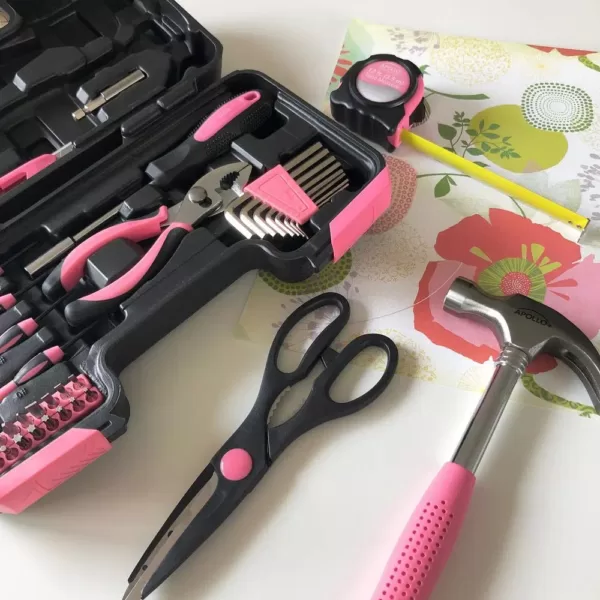 Apollo General Tool Set in Pink (39-Piece)