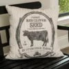 Heritage Lace Farmhouse Butterfield Farms 22 in. x 22 in. Tan and Black Pillow Cover