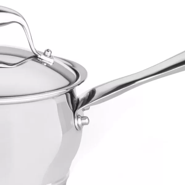 BergHOFF Essentials Zeno 2.1 qt. Stainless Steel Sauce Pan with Glass Lid