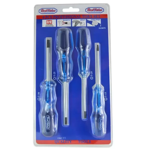 Best Value Torx Professional Screwdriver Set (4-Piece)