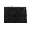 Noble House Warrin Black and White Streak Faux Fur Throw Blanket