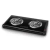 BLACK+DECKER 2-Burner 12 in. Black Hot Plate with Temperature Controls