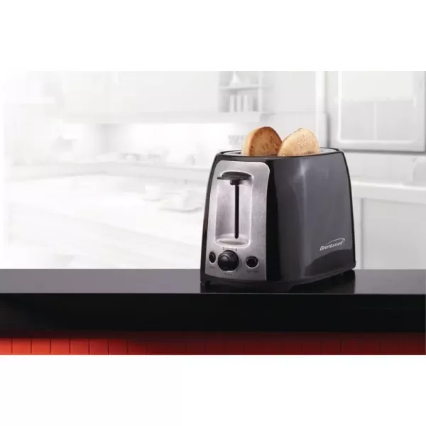 Brentwood Appliances 12-Cup Black Coffee Maker and 2-Slice Black Toaster with Extra-Wide Slots