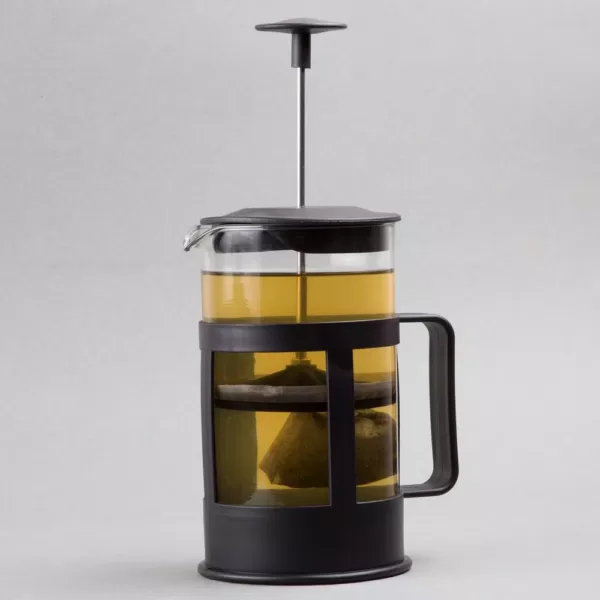 Creative Home 1000 ml (34 oz.) 4 Cups Glass French Press Coffee Plunger Tea Maker for loose tea leaves or coffee, Black