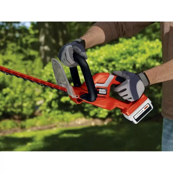 BLACK+DECKER 24 in. 40V MAX Lithium-Ion Cordless Hedge Trimmer with (1) 1.5Ah Battery and Charger Included
