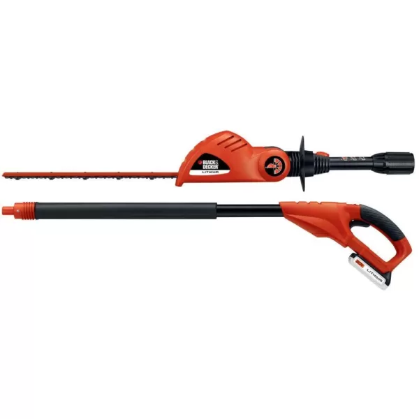 BLACK+DECKER 18 in. 20V MAX Lithium-Ion Cordless Pole Hedge Trimmer with (1) 1.5Ah Battery and Charger Included