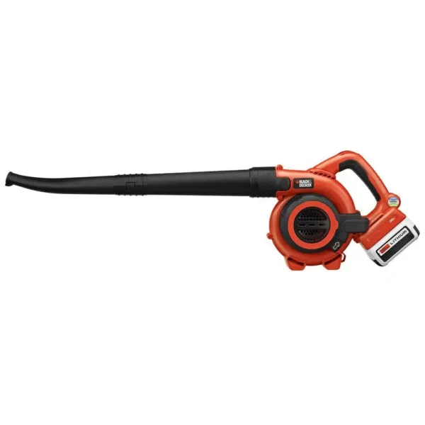 BLACK+DECKER 120 MPH 90 CFM 40V MAX Lithium-Ion Cordless Handheld Leaf Sweeper/Vacuum with (1) 1.5Ah Battery and Charger Included