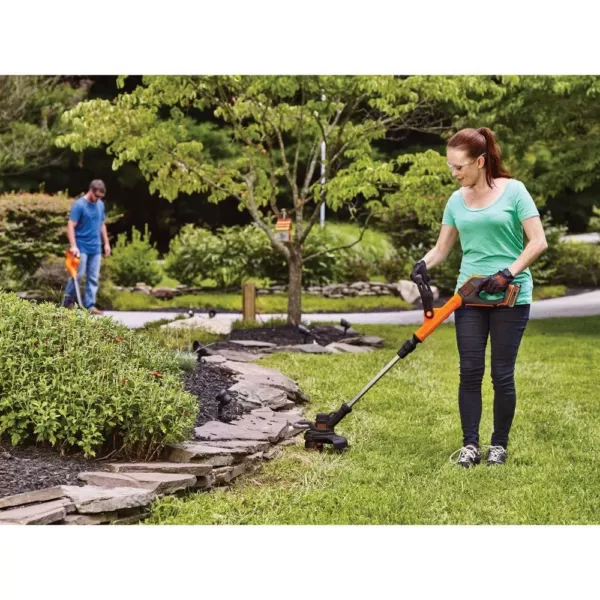 BLACK+DECKER 12 in. 20V MAX Lithium-Ion Cordless 2-in-1 String Grass Trimmer/Lawn Edger with (1) 2.5Ah Battery and Charger Included