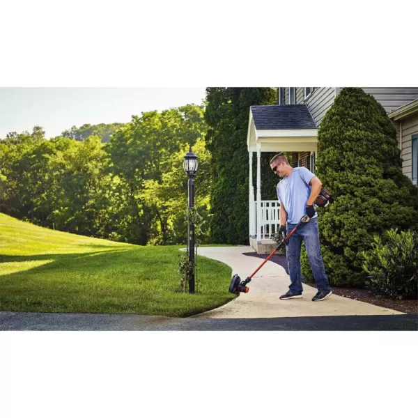 BLACK+DECKER 13 in. 60V MAX Lithium-Ion Cordless 2-in-1 String Grass Trimmer/Lawn Edger with (1) 1.5Ah Battery and Charger Included