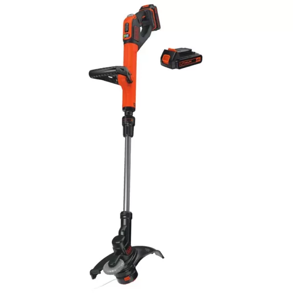 BLACK+DECKER 12 in. 20V MAX Lithium-Ion Cordless String Trimmer with (2) 1.5Ah Batteries and Charger Included