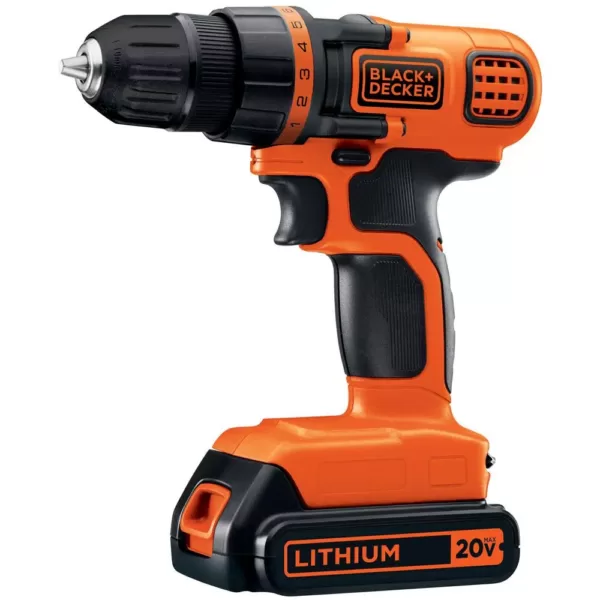 BLACK+DECKER 20-Volt MAX Lithium-Ion Cordless Drill/Driver and Impact Driver Combo Kit (2-Tool) with Battery 1.5Ah and Charger