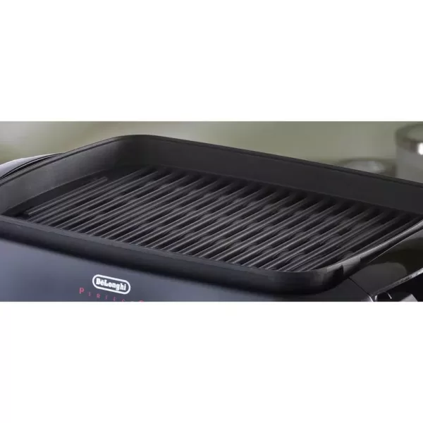 DeLonghi Perfecto Healthy 192 sq. in. Black Aluminum Indoor Grill with Lid