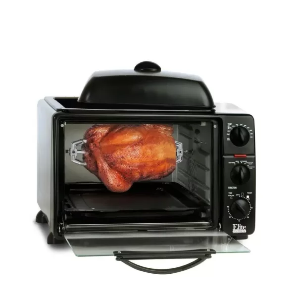 Elite Platinum Black Toaster Oven