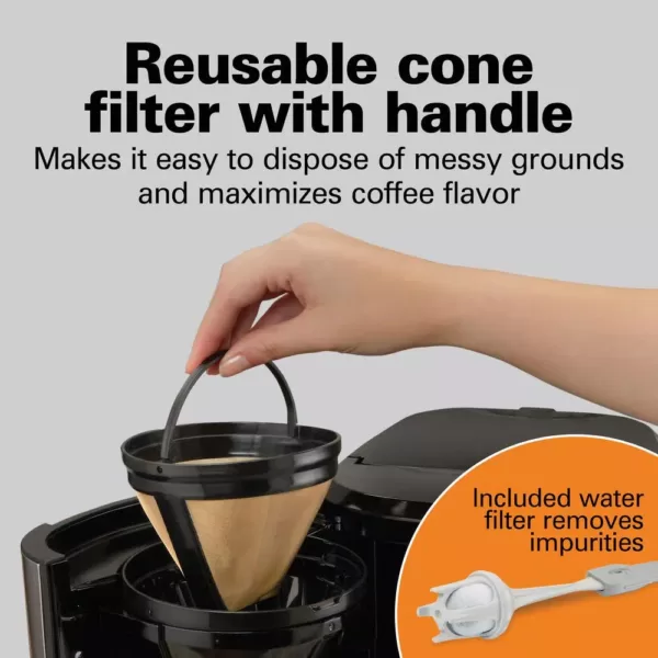 Hamilton Beach 14-Cup Black Programmable Front-Fill Coffee Maker