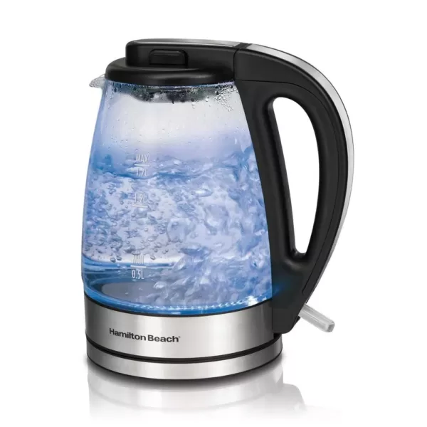 Hamilton Beach 7-Cup Black Glass Kettle Electric