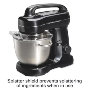 Hamilton Beach 4 Qt. 7-Speed Black Stand Mixer