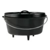 Lodge Camp 6 qt. Round Cast Iron Dutch Oven in Black with Lid