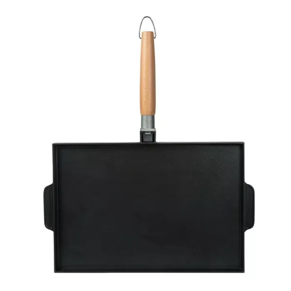 MasterPan Innovative Series 15 in. Cast Aluminum Nonstick Grill Pan in Black