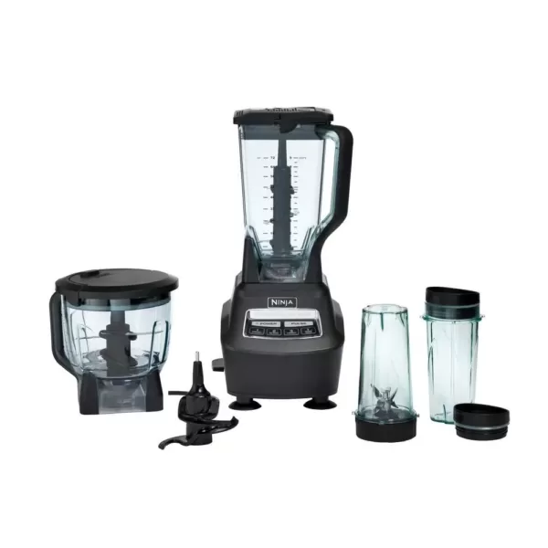 NINJA Mega Kitchen System 72 oz. 5-Speed Black Blender and Food Processor with Travel Cups