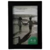 Northlight 7.25" Solid Rectangular 4" x 6" Photo Picture Frame with Easel Back - Matte Black