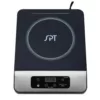 SPT 1650-Watts 8 in. Single Burner Induction Cooker (Silver/Black) with 3.5L Induction Ready Stainless Steel Pot w/Glass Lid