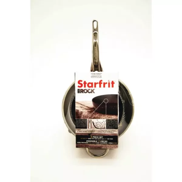 Starfrit The Rock 3-Piece Cookware Set with Riveted Cast Stainless Steel Handles