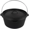 Sunnydaze Decor Cast Iron 8 qt. Round Cast Iron Dutch Oven in Black with Lid