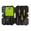 BLU-MOL 4-Pcs Cobalt Spiral Step Drill Premium Kit(1/8 in. - 1/2 in.,3/16 in. - 7/8 in.,1/4 in. - 1-1/8 in.,1/4 in. - 1-3/8 in.)