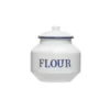 3R Studios Enameled Metal "Flour" Canister with Lid