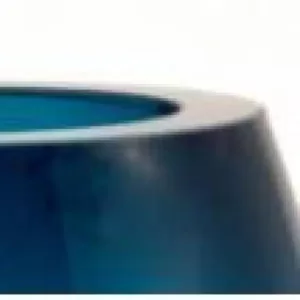 Badash Crystal Crescendo Cobalt Blue European Mouth Blown Crystal Vase