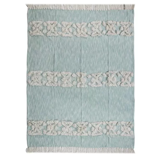 LR Resources Soft Aztec 50 in. x 60 in. Sky Blue Decorative Throw Blanket