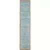 LR Home Bordered 16 in. W x 80 in. L Striped Blue / Cream Cotton Table Runner