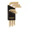 Bondhus Metric Hex End Short Arm L-Wrench Set with GoldGuard Finish (9-Piece)