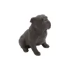 LITTON LANE Polystone Sitting Bulldog Sculpture