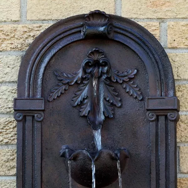 Sunnydaze Decor Florence Iron Electric Powered Wall Fountain