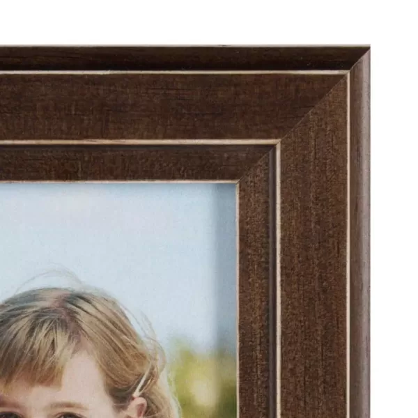 DesignOvation Kieva 5 in. x 7 in. Brown Picture Frame (Set of 6)