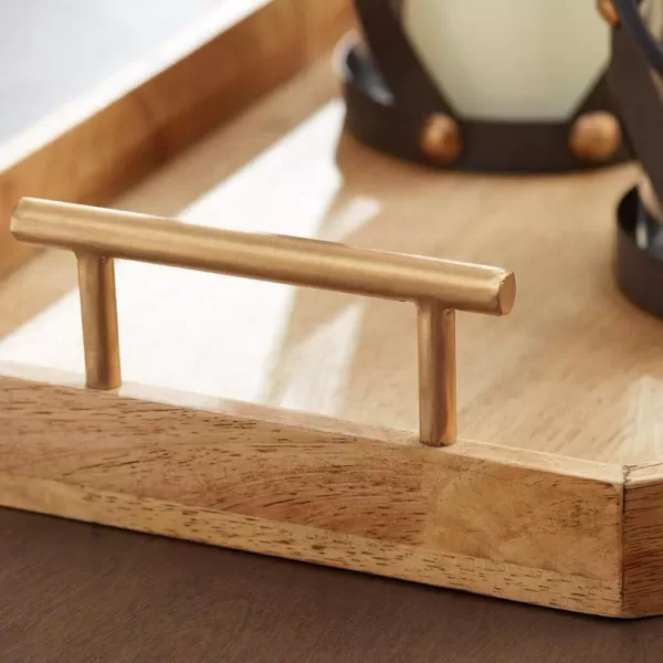 Home Decorators Collection Home Decorators Collection Natural Wood Decorative Octagonal Tray (Set of 2)
