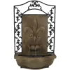 Sunnydaze Decor French Lily Florentine Stone Electric Powered Outdoor Wall Fountain