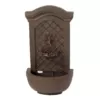Sunnydaze Decor Rosette Leaf Iron Electric Powered Outdoor Wall Fountain
